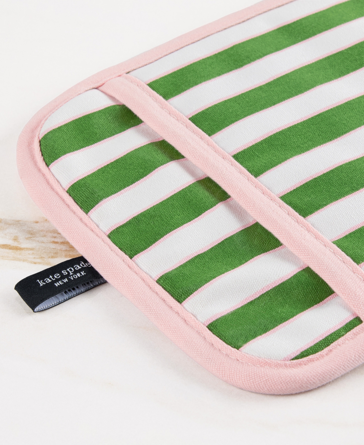 kate spade new york Botanical Stripe Pot Holder 2-Pack Set, - Pink