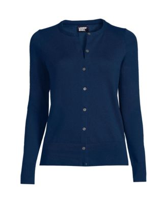 Women's Fine Gauge Cotton Cardigan Sweater