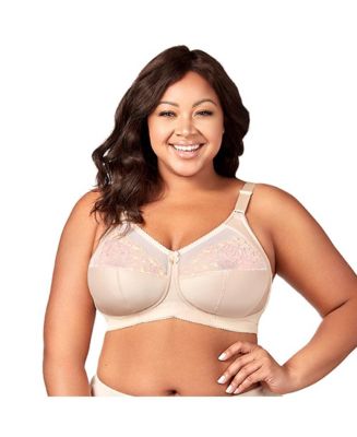 Elila Women's Plus Size Embroidered Wireless Bra : : Clothing,  Shoes & Accessories