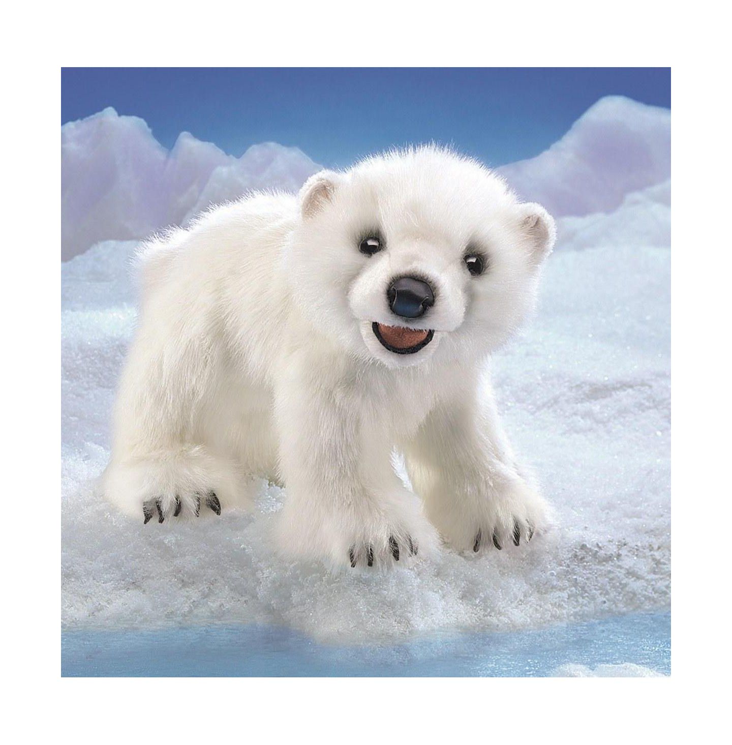 Детская игрушка Folkmanis Soft Polar Bear Hand Puppet — фото 3