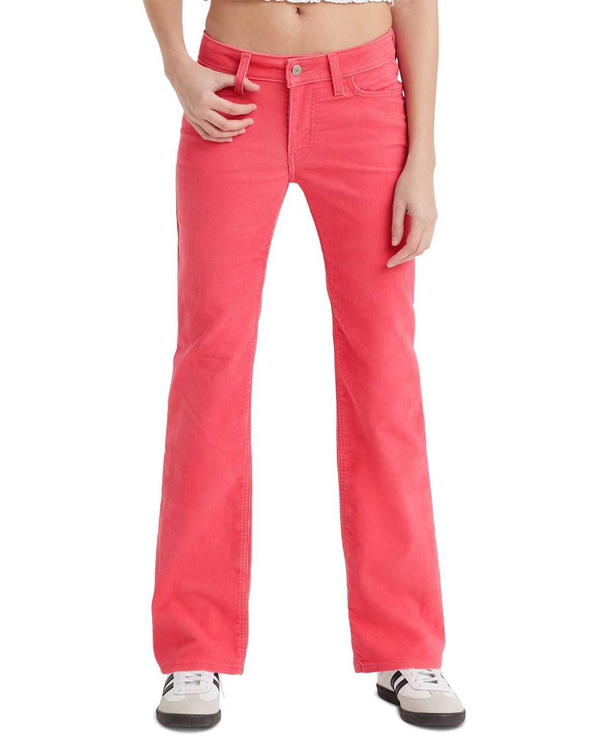 Shop Levi's Women's Superlow Low-rise Bootcut Corduroy Jeans In Italian Rose