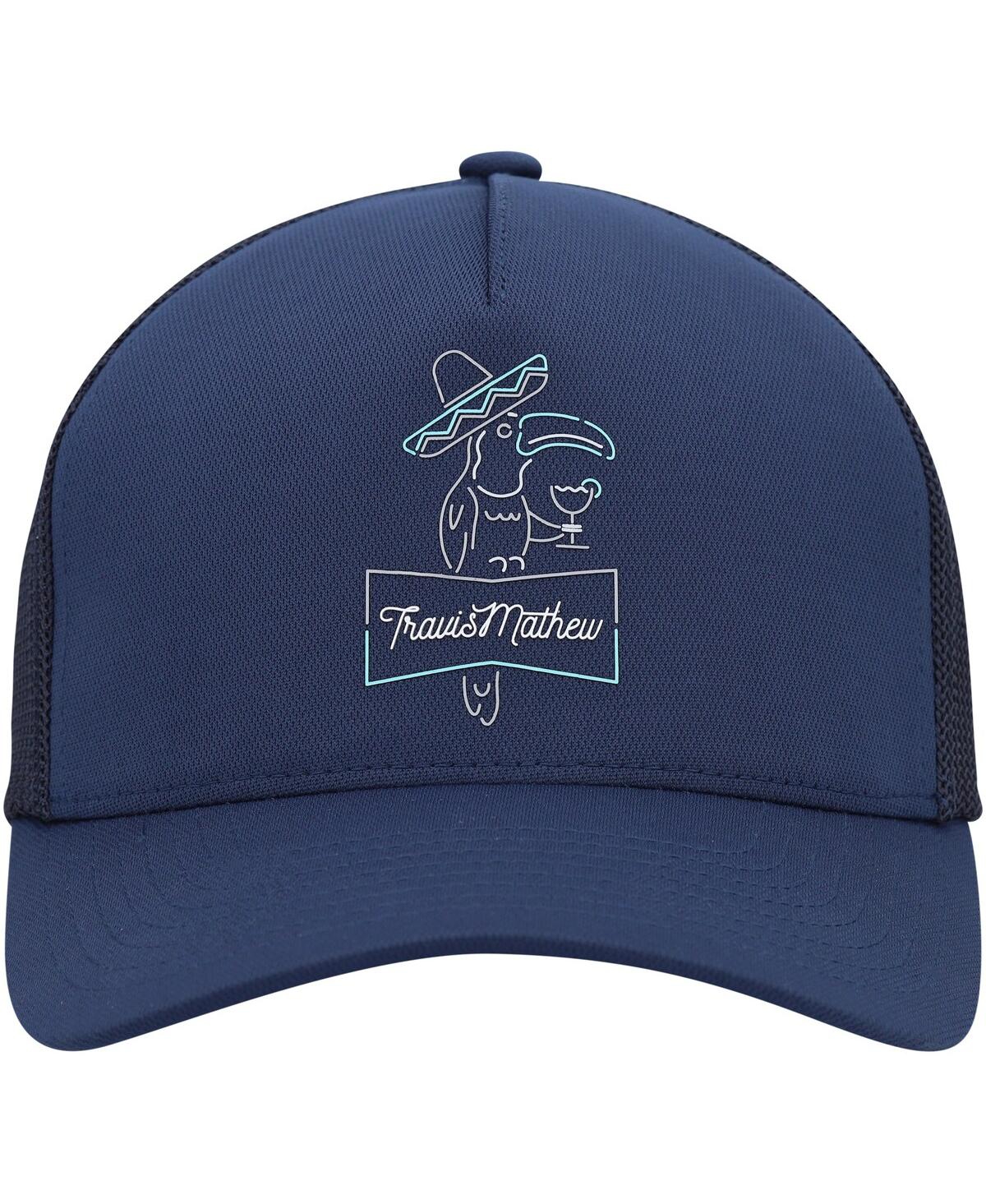 Shop Travis Mathew Men's  Navy Morelia Trucker Adjustable Hat