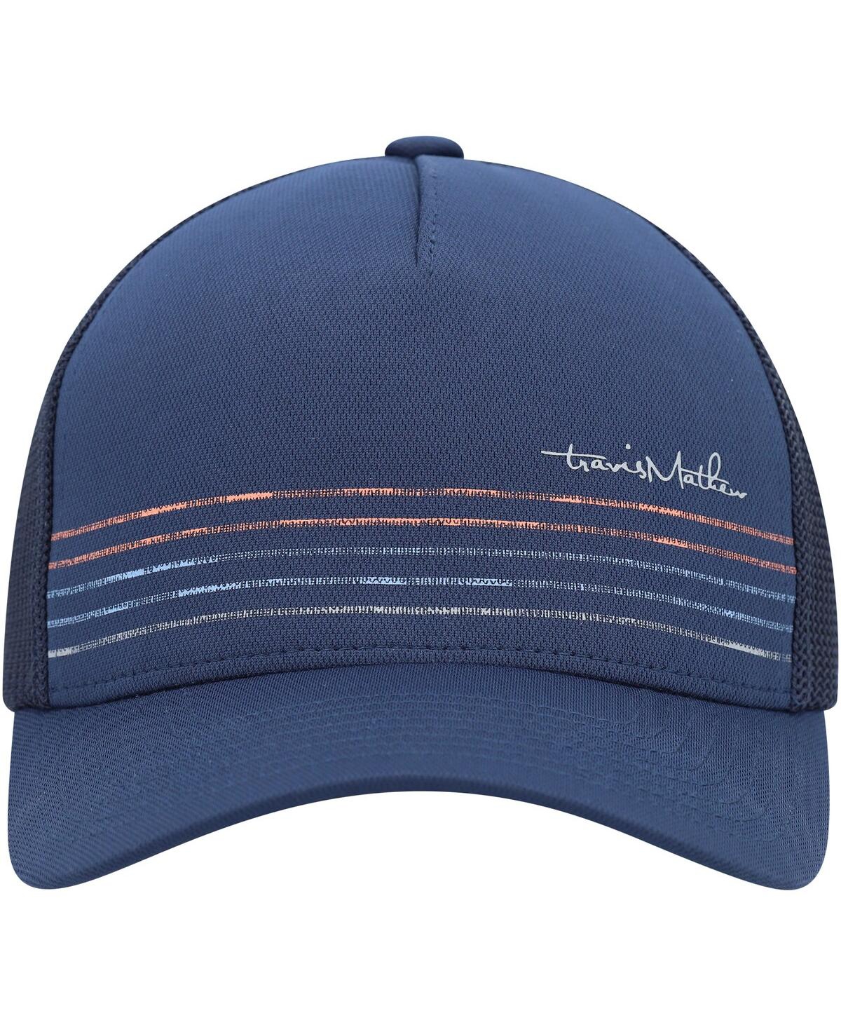 Shop Travis Mathew Men's  Navy Buenos Dias Trucker Adjustable Hat