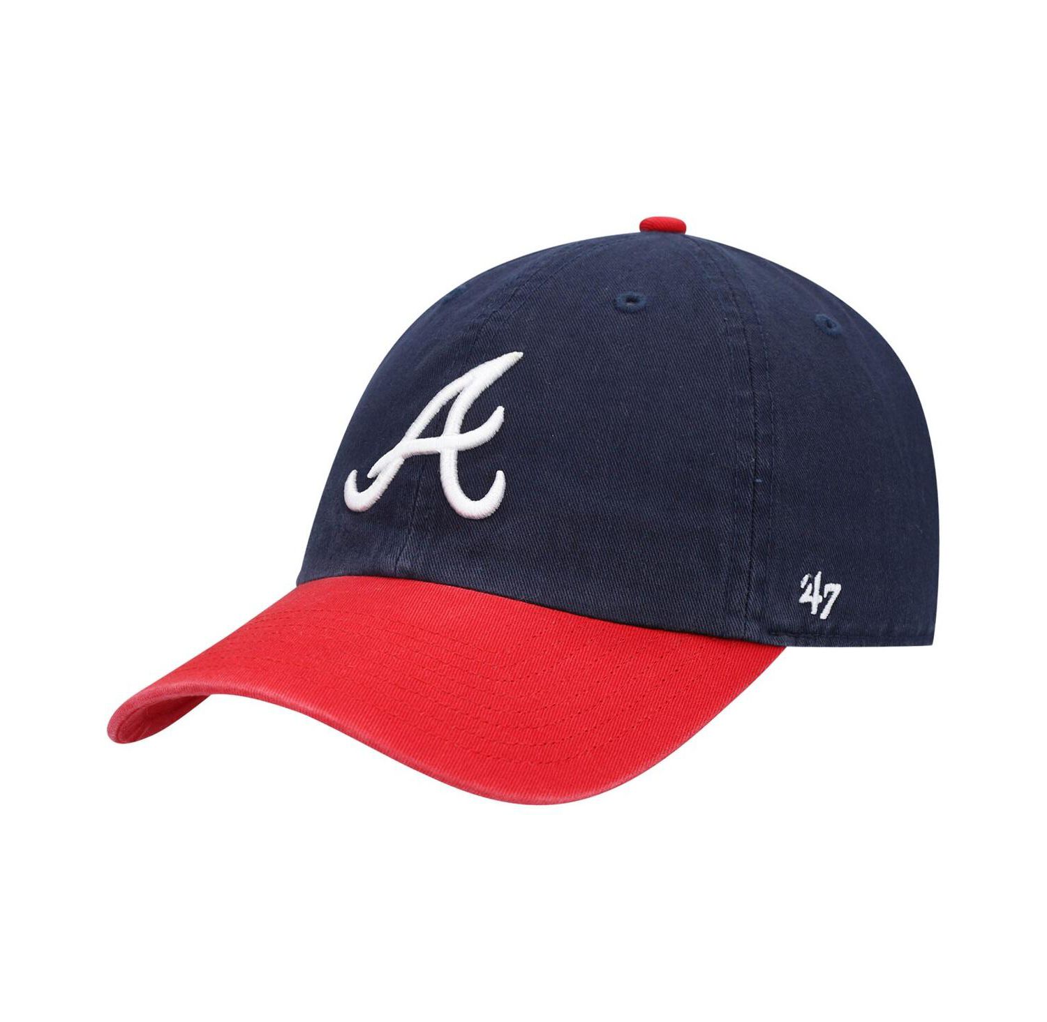 Men's Navy Atlanta Braves Clean Up Adjustable Hat
