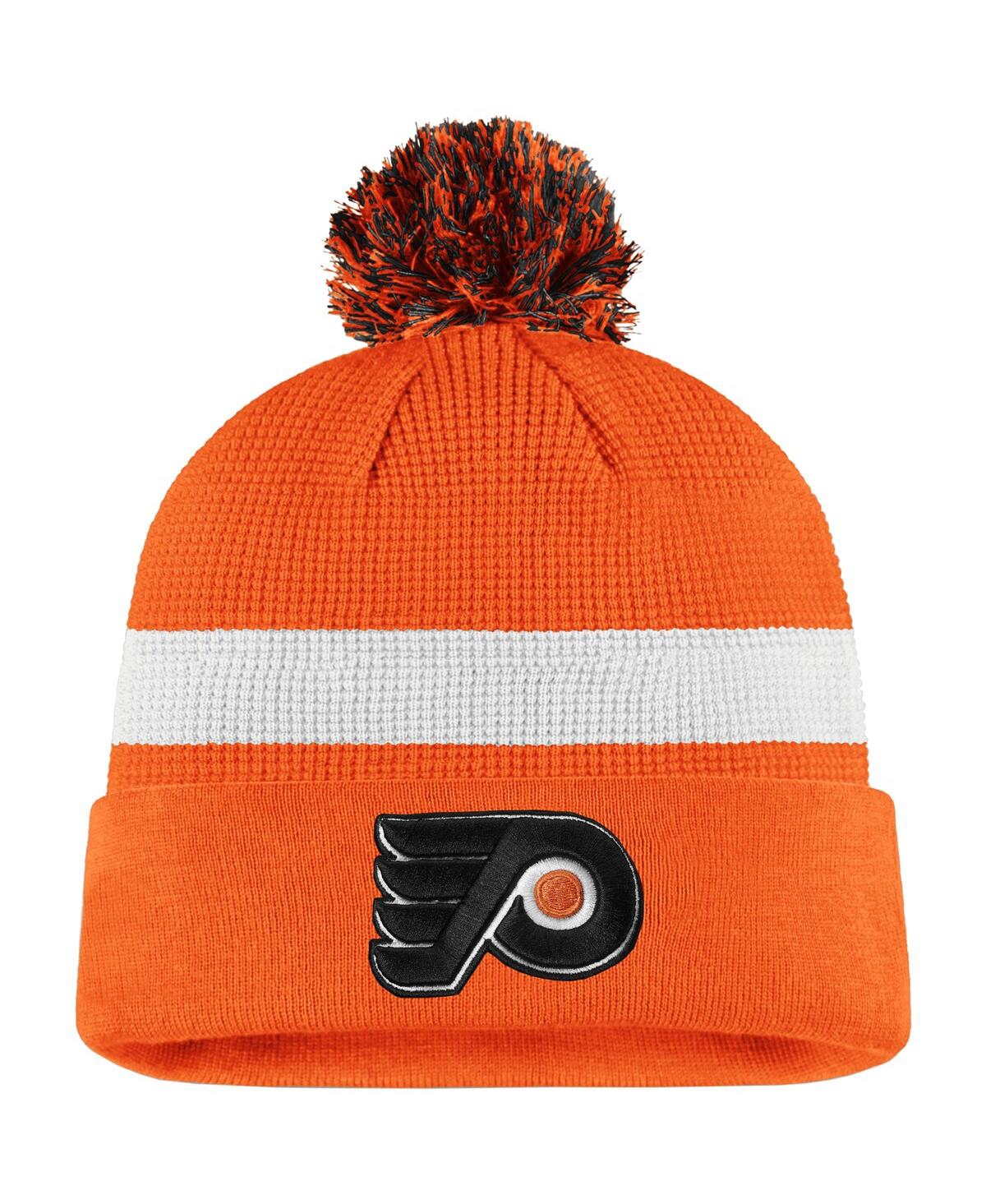 Shop Fanatics Men's  Orange, White Philadelphia Flyers 2020 Nhl Draft Authentic Pro Cuffed Pom Knit Hat In Orange,white