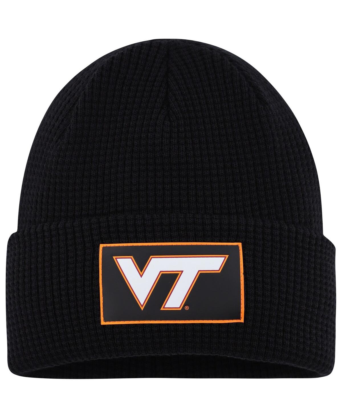 Shop Columbia Men's  Black Virginia Tech Hokies Gridiron Cuffed Knit Hat