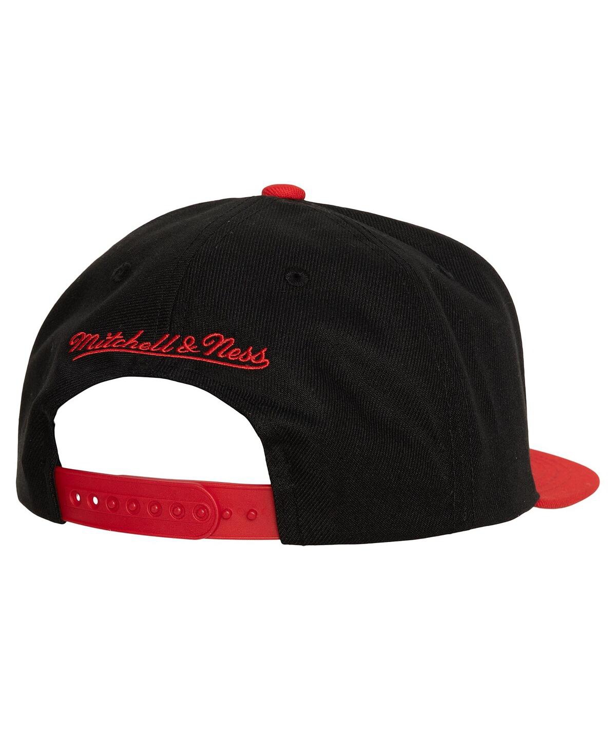 Mitchell & Ness Men's  Black Detroit Red Wings Core Team Ground 2.0 Snapback Hat In Black