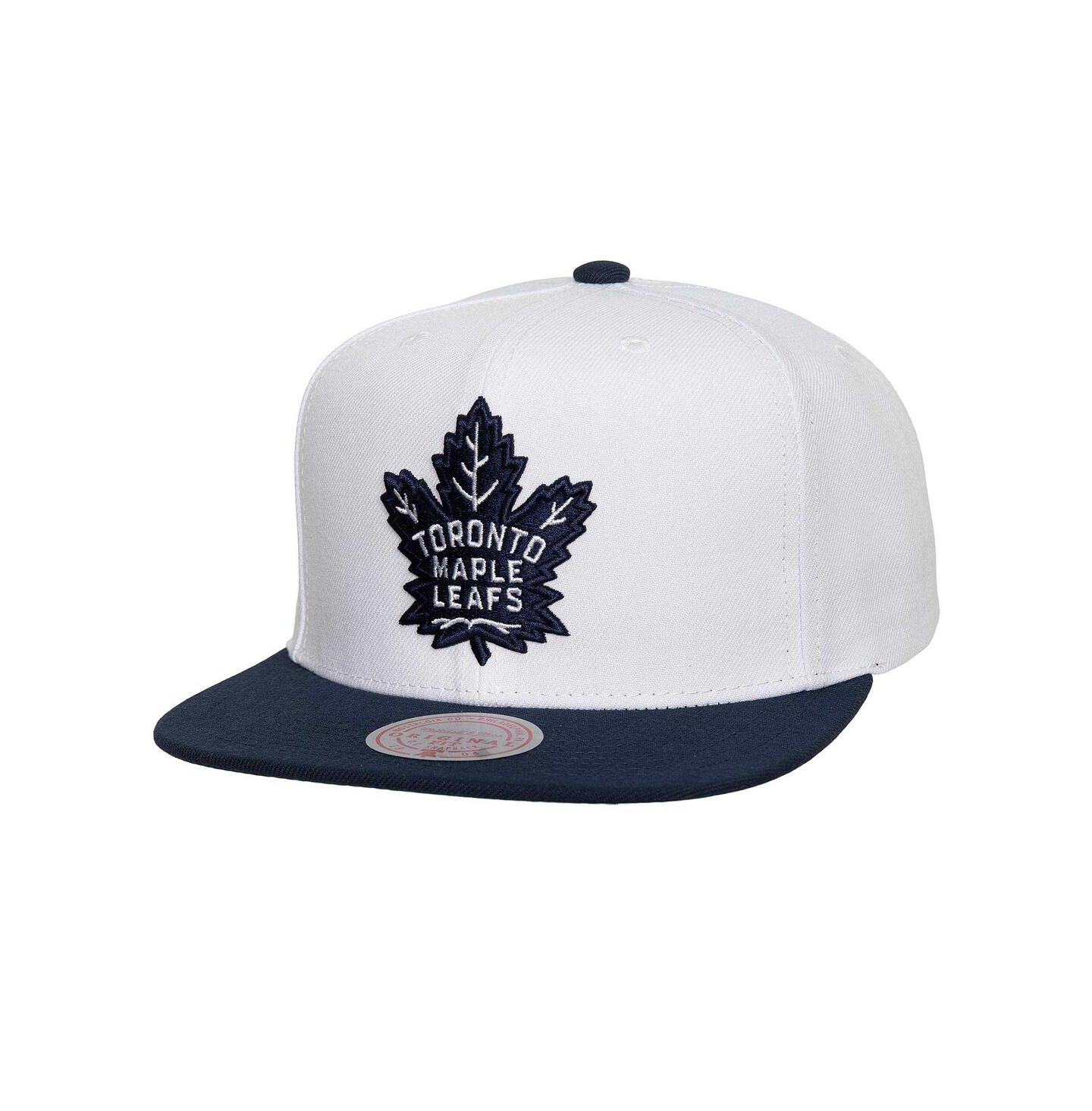 Мужская кепка Mitchell & Ness White Toronto Maple Leafs Core Team Ground 2.0 Snapback Hat — фото 1