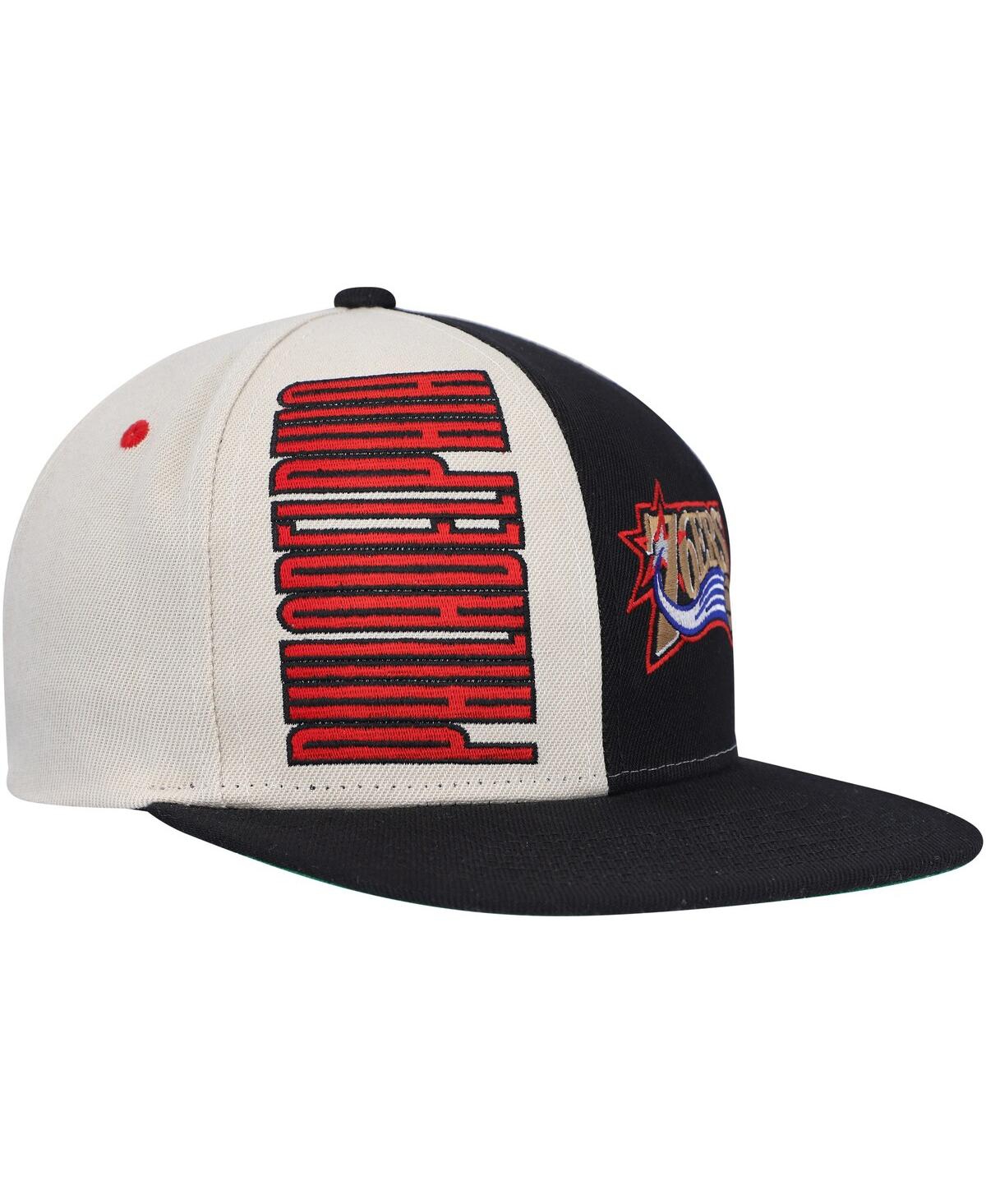 Mitchell & Ness Men's  Cream Philadelphia 76ers Hardwood Classics Pop Snapback Hat In Cream