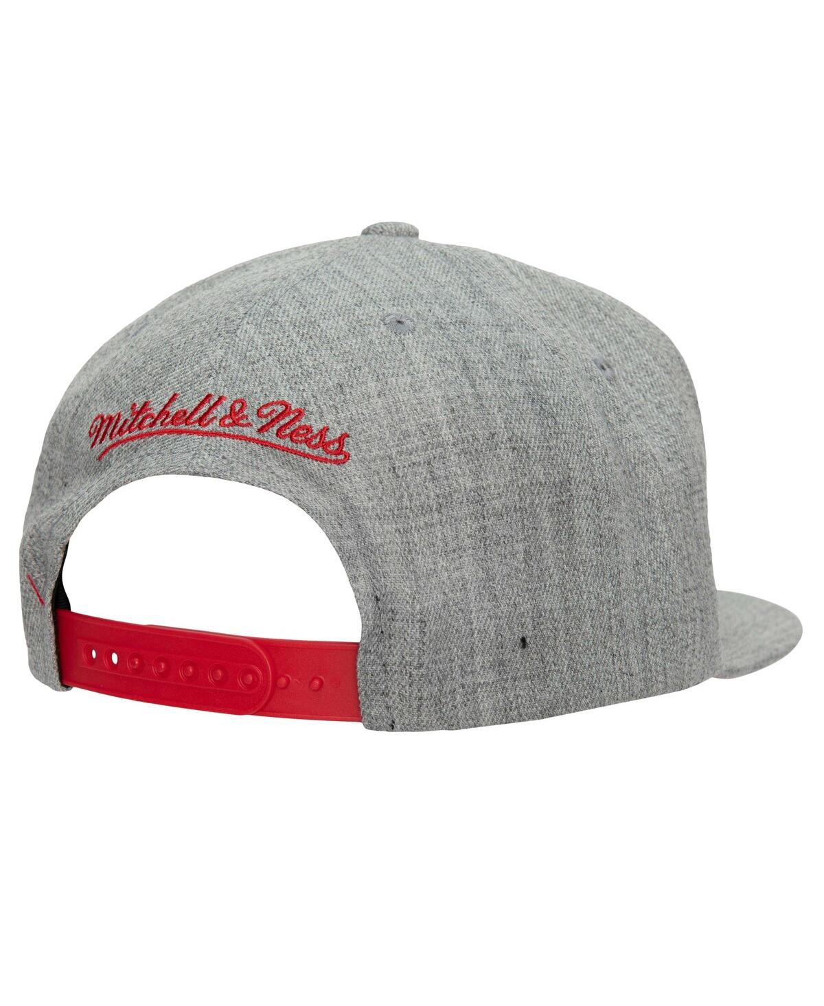 Shop Mitchell & Ness Men's  Heather Gray Houston Rockets Hardwood Classics 2.0 Snapback Hat