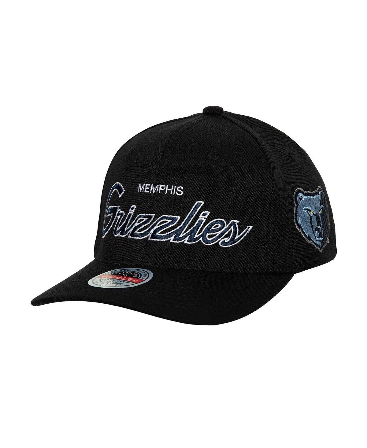Shop Mitchell & Ness Men's  Black Memphis Grizzlies Mvp Team Script 2.0 Stretch-snapback Hat