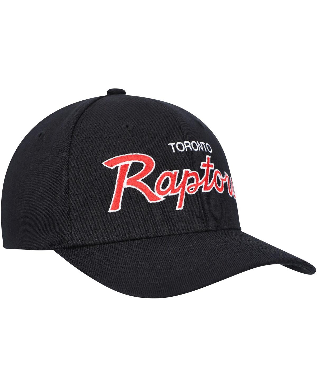 Mitchell & Ness Men's  Black Toronto Raptors Mvp Team Script 2.0 Stretch Snapback Hat In Black