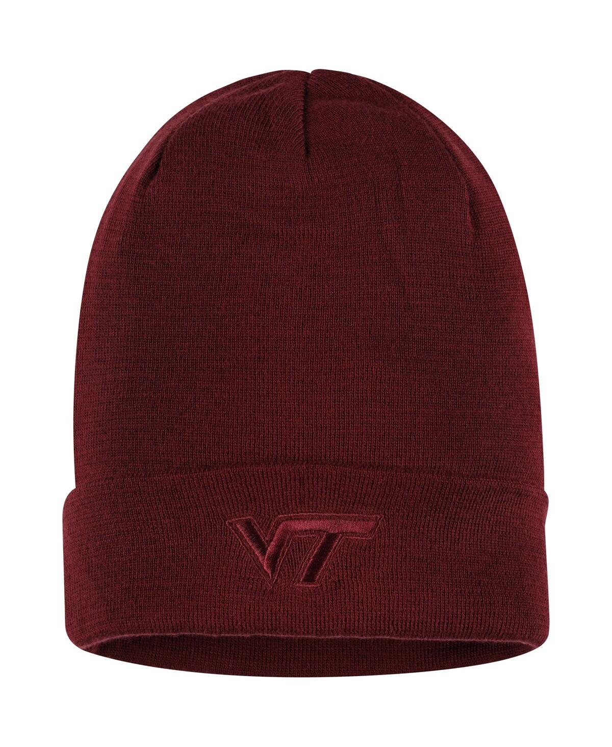 Shop Nike Men's  Maroon Virginia Tech Hokies Tonal Cuffed Knit Hat