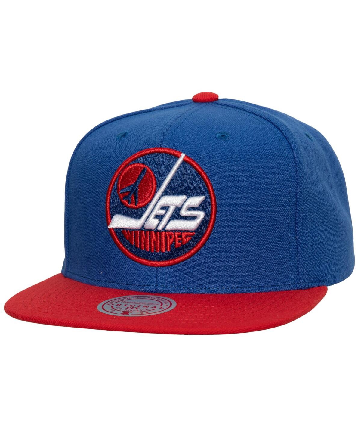 Mitchell & Ness Men's  Blue Winnipeg Jets Core Team Ground 2.0 Snapback Hat In Blue