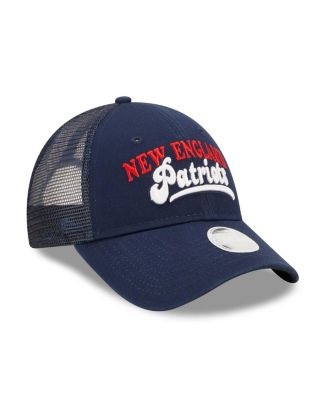 Women's  Navy New England Patriots Team Trucker 9FORTY Snapback Hat