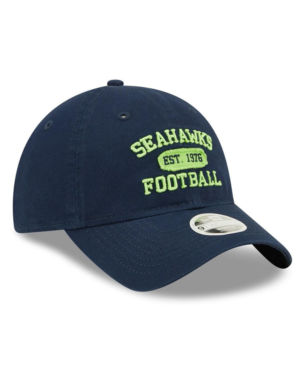 Shop New Era Women's  College Navy Seattle Seahawks Formed 9twenty Adjustable Hat