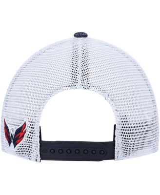 Women's Navy, White Washington Capitals Encore MVP Trucker Snapback Hat