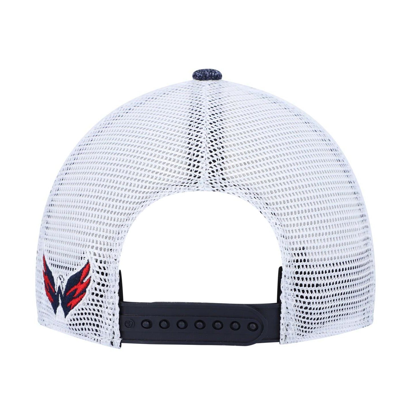 Женская кепка '47 Brand Navy, White Washington Capitals Encore MVP Trucker Snapback Hat — фото 4