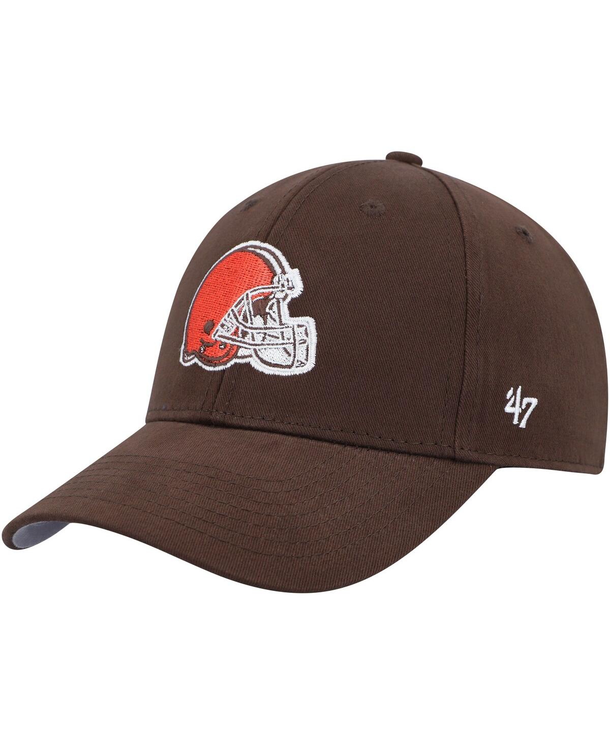 47 Brand Babies' Preschool Boys And Girls ' Brown Cleveland Browns Team Logo Mvp Adjustable Hat