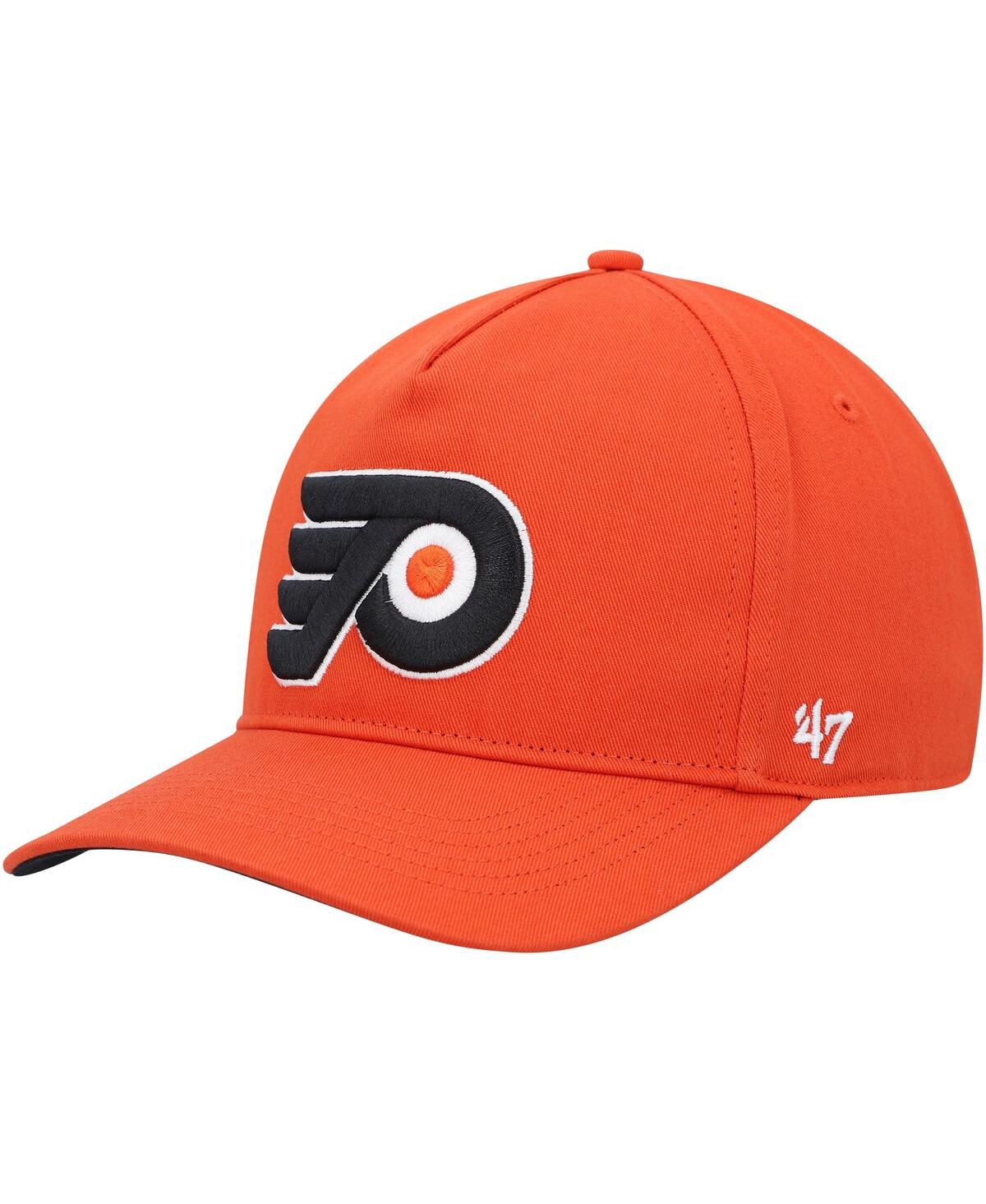 47 Brand Men's ' Orange Philadelphia Flyers Primary Hitch Snapback Hat