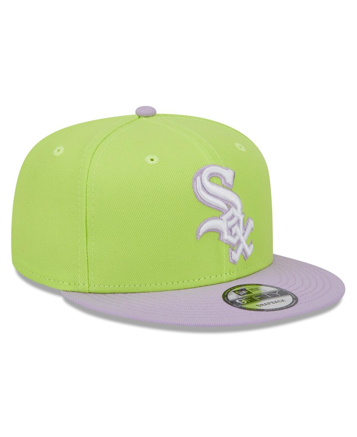 New Era Men's  Neon Green, Purple Chicago White Sox Spring Basic Two-tone 9fifty Snapback Hat In Neon Green,purple