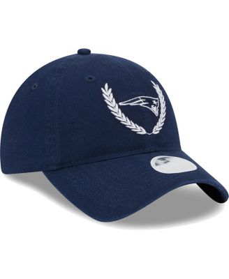 Women's Navy New England Patriots Leaves 9TWENTY Adjustable Hat