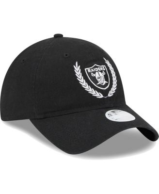 Women's Black Las Vegas Raiders Leaves 9TWENTY Adjustable Hat