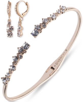 Givenchy Gold-Tone 2-Pc. Set Stone Scatter Cluster Bangle Bracelet 