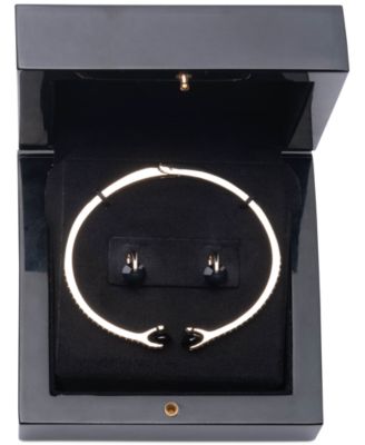 Givenchy Cubic Zirconia Tennis Bracelet & Stud Earrings Set