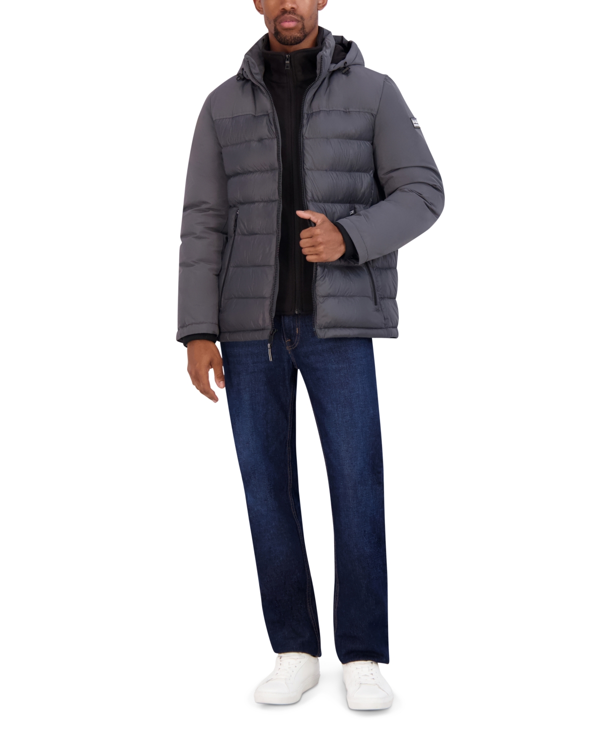 Nautica Men's Mixed Media Puffer Jacket