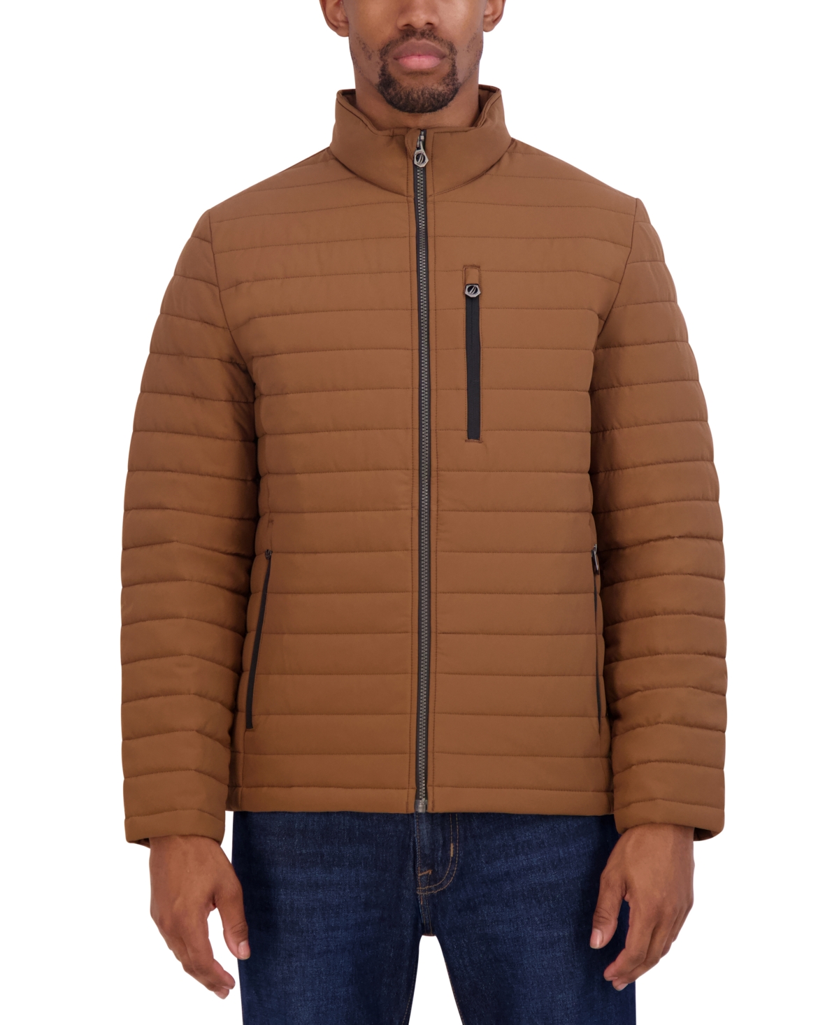 Nautica Men's Transitional Quilted Jacket In Coco