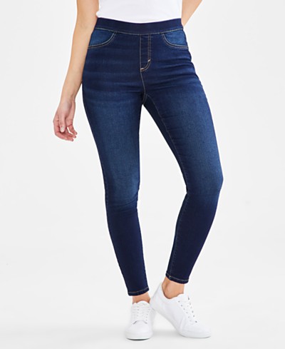 Style & Co Petite Mid-Rise Curvy Roll-Cuff Capri Jeans, Created
