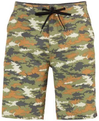 Salt Life - Men's Aquatic Journey SLX-QD 4-Way Vapor Stretch Fish Camo Board Shorts