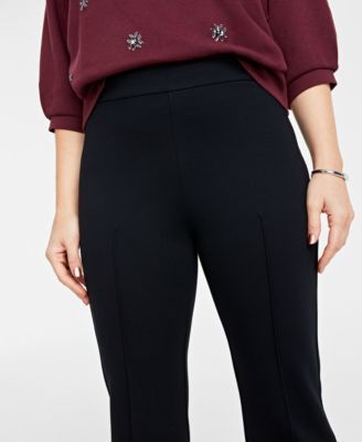 Women's Ponte Kick-Flare Ankle Pants, Regular and Short Lengths, Created for Macy's