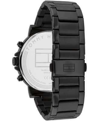 Men's Multifunction Black Stainless Steel Watch 43mm