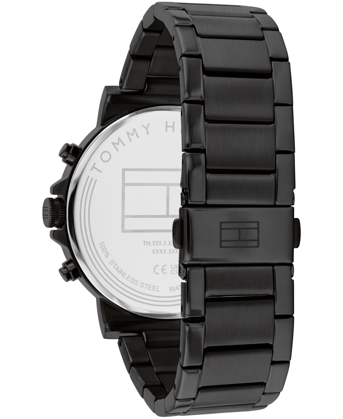 Shop Tommy Hilfiger Men's Multifunction Black Stainless Steel Watch 43mm
