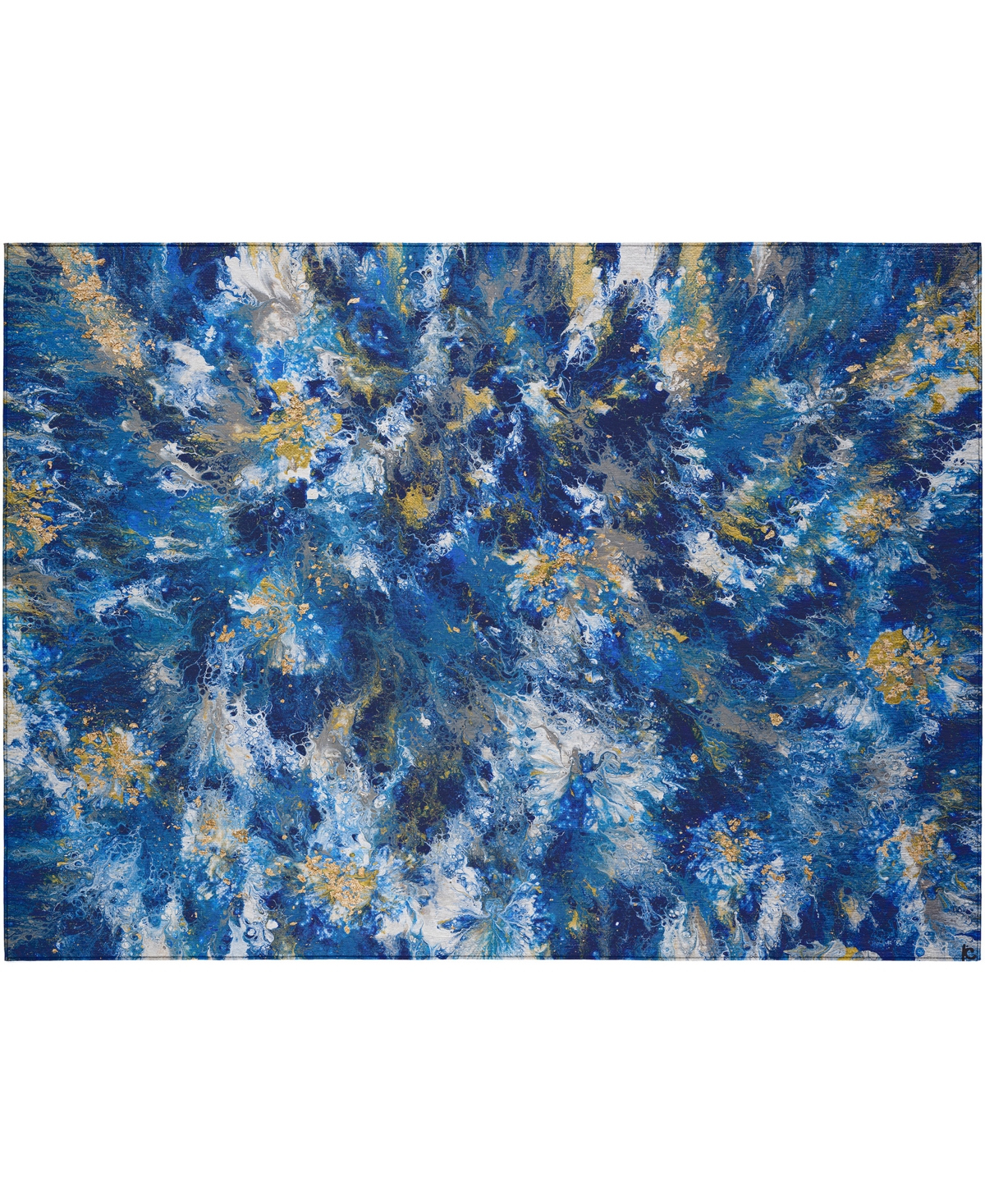 Addison Karina Outdoor Washable Akc47 1'8" X 2'6" Area Rug In Blue