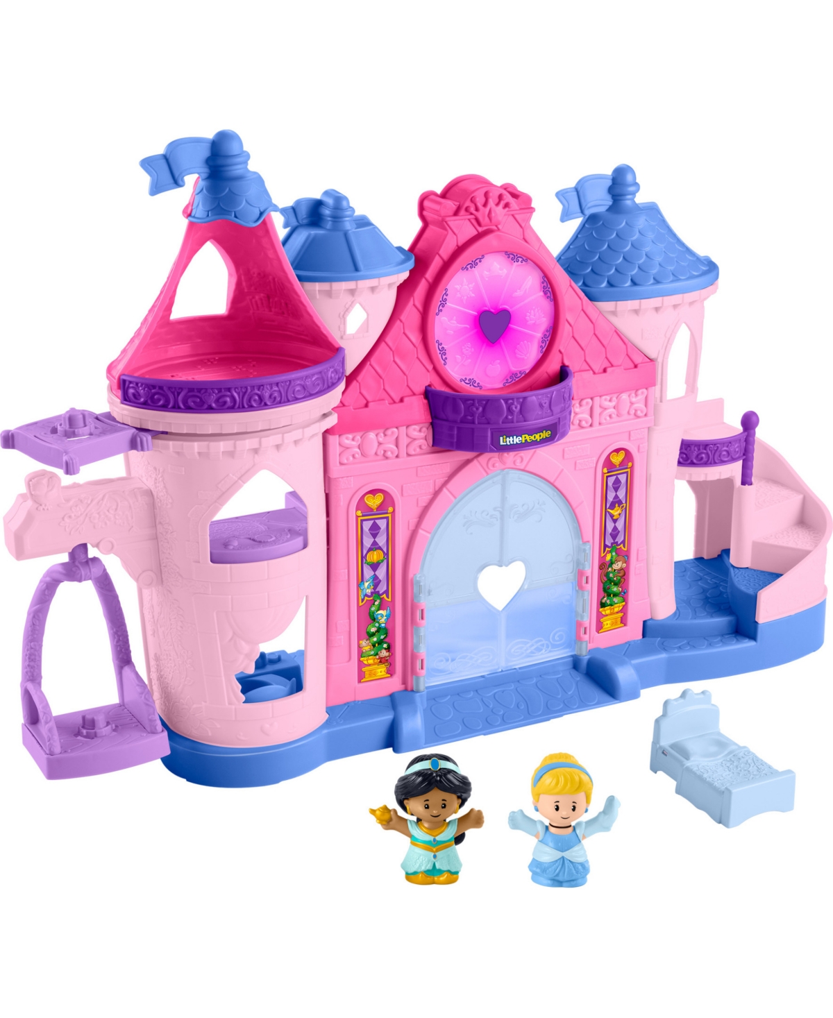 Fisher Price Kids' Little People Disney Princess Magical Lights Dancing Castle Toddler Playset In Multi-color