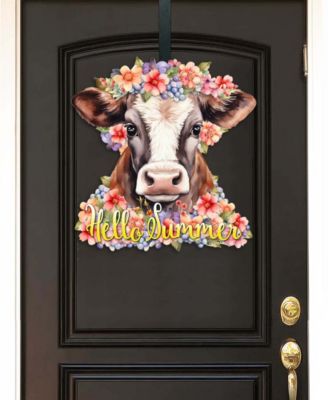 Holiday Wood Welcome Sign Hanging Decoration Hello Summer G. DeBrekht