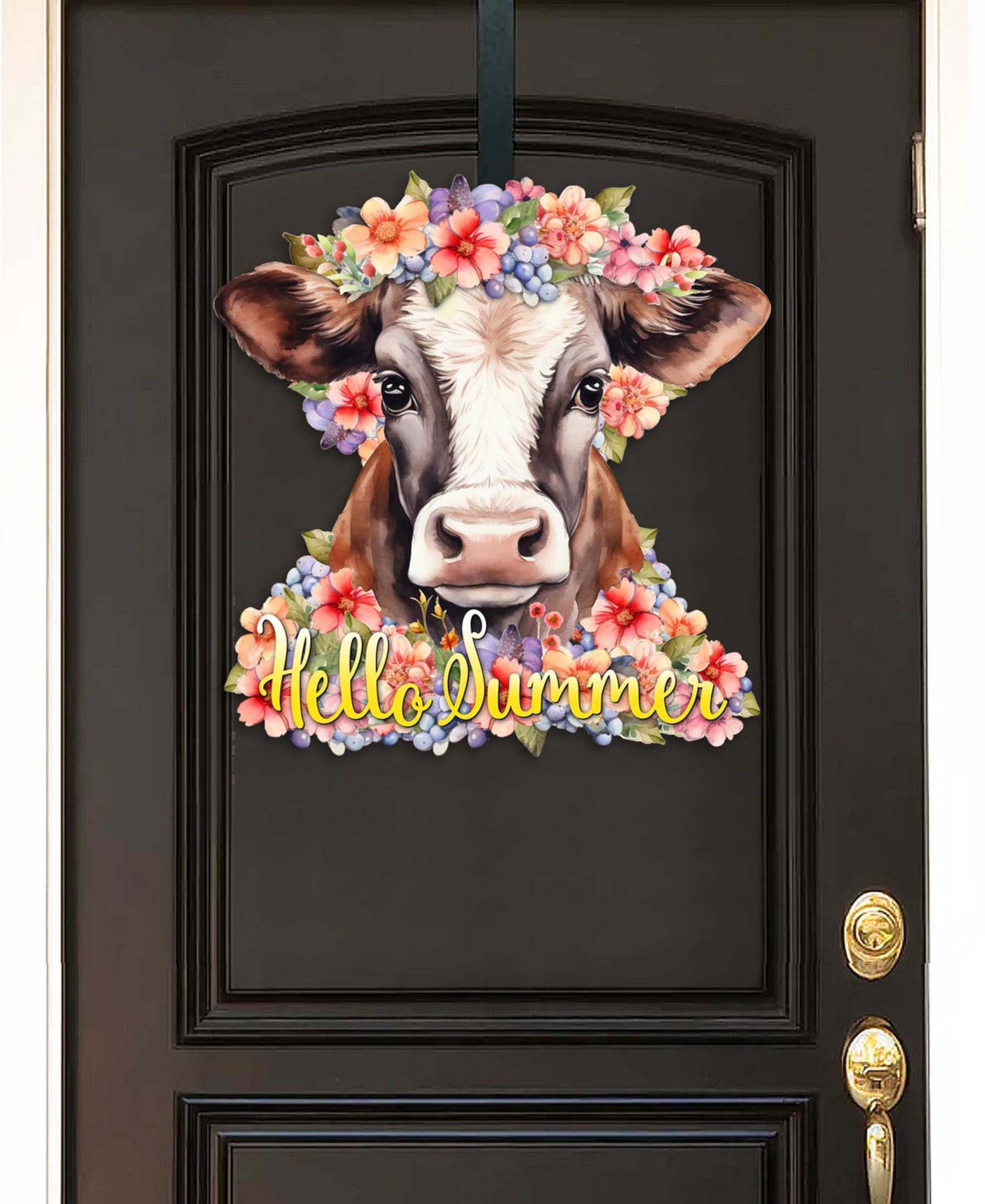 Designocracy Holiday Wood Welcome Sign Hanging Decoration Hello Summer G. Debrekht In Multi Color