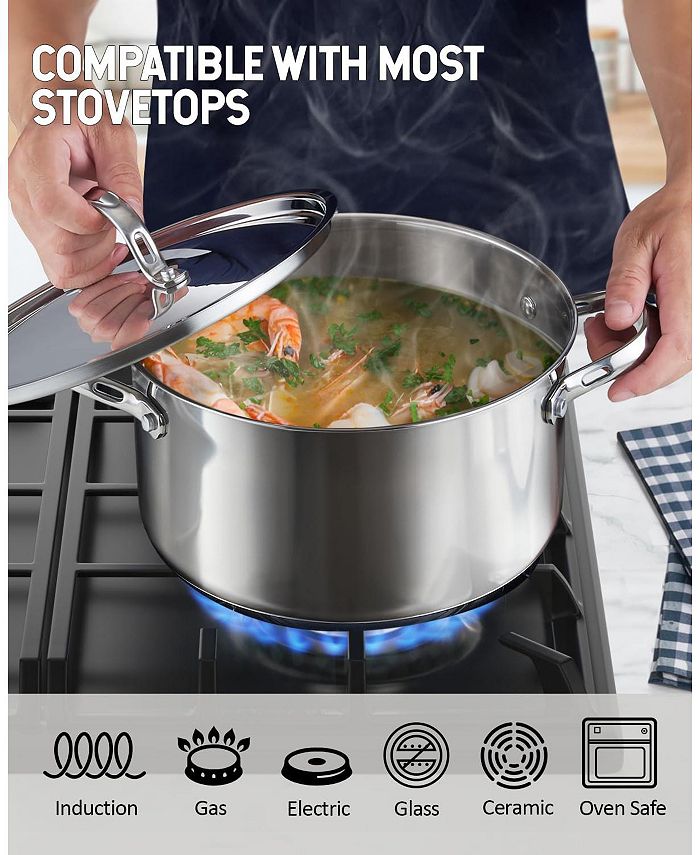 Cooks Standard 18/10 Stainless Steel Stockpot 6Quart, Classic Deep