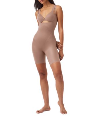SPANX Women's Thinstincts 2.0 Open-Bust Mid-Thigh Bodysuit