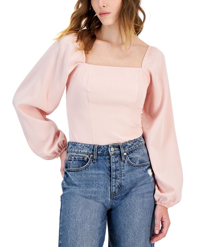 And Now This Women's Puff-Sleeve Bodysuit, Created for Macy's - Macy's