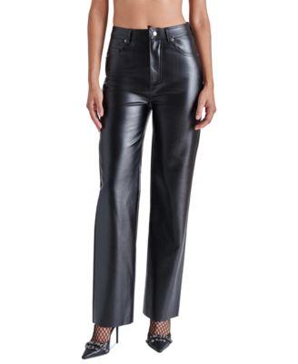 Steve Madden - Women's Loren High-Rise Faux-Leather Pants