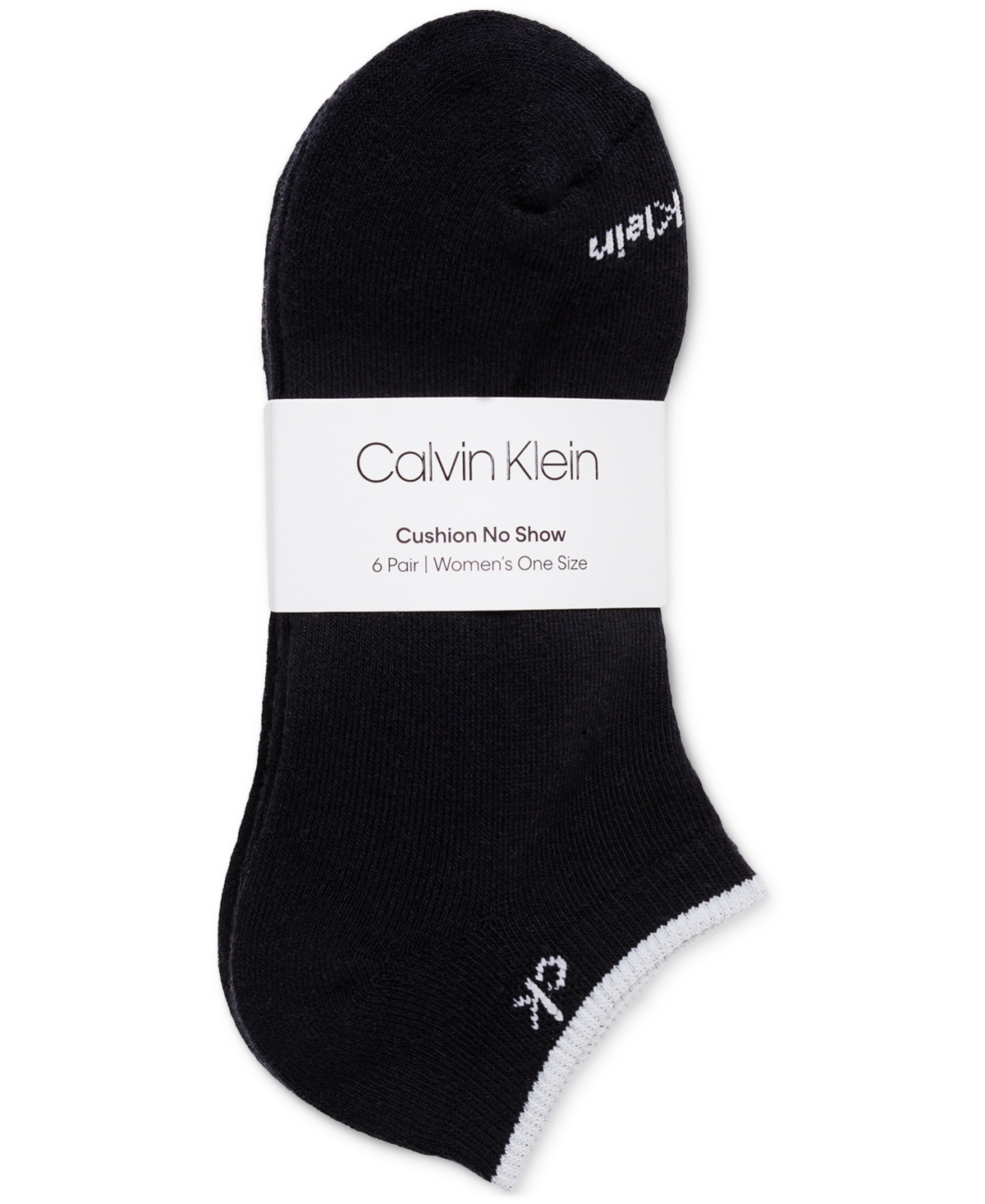 Calvin Klein Women's 6-pk. Performance Cushion No-show Socks In Black Assorted
