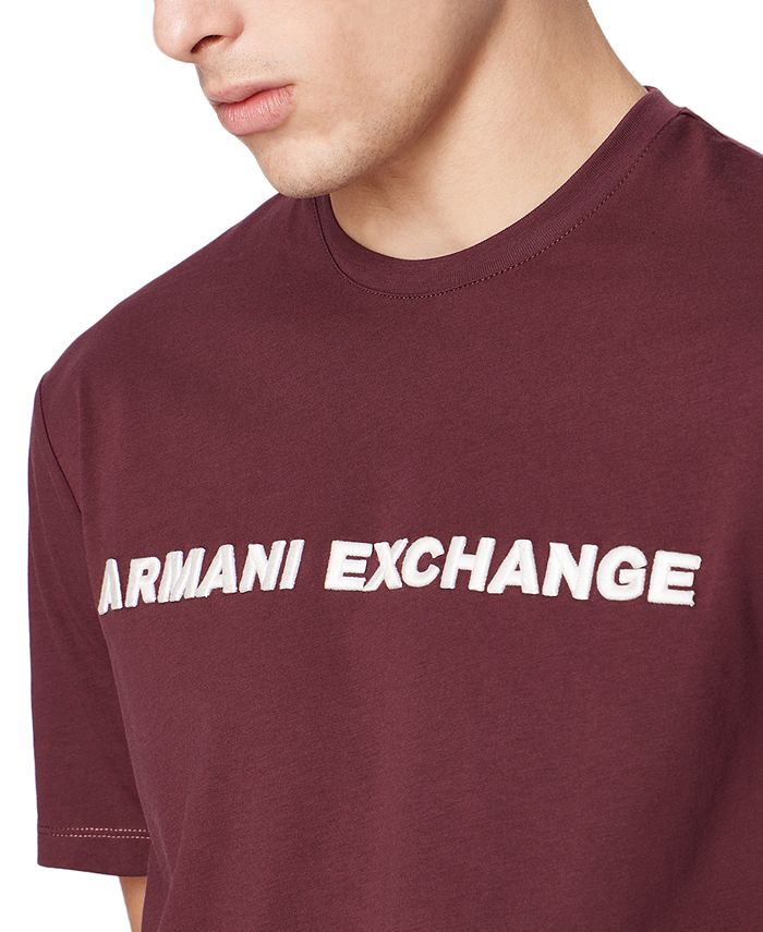 A|X Armani Exchange Men's Classic-Fit Short Sleeve Logo Crewneck T ...