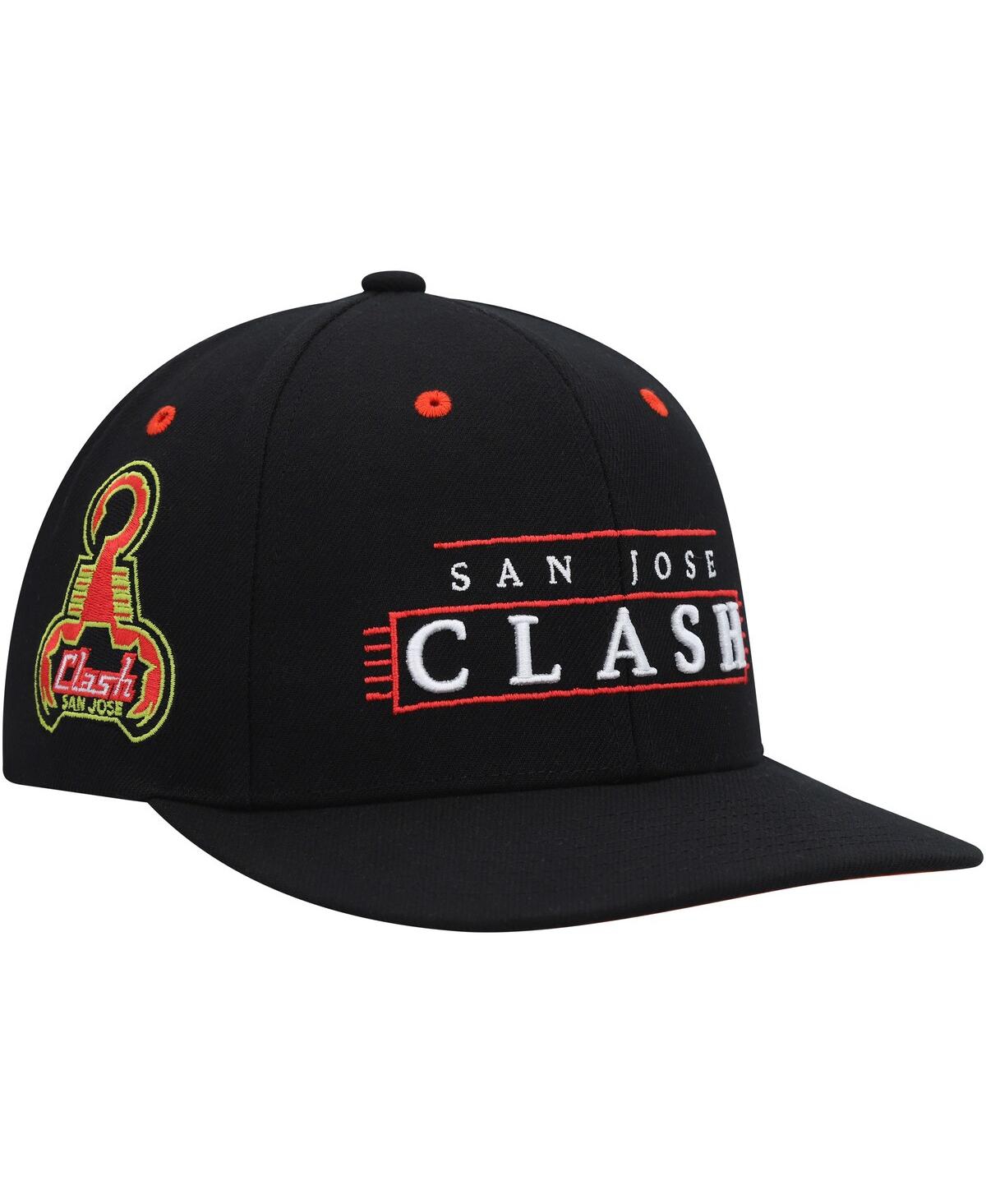 Mitchell & Ness Men's  Black San Jose Clash Lofi Pro Snapback Hat