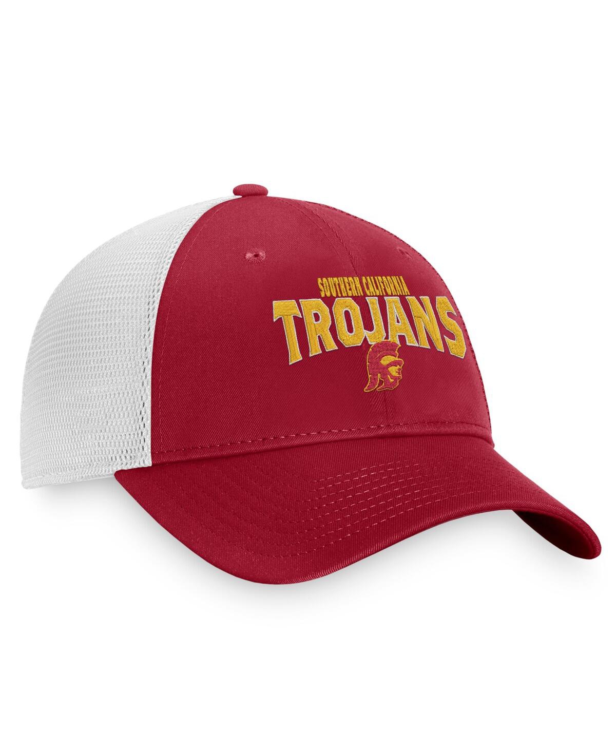 Top Of The World Men's  Cardinal, White Usc Trojans Breakout Trucker Snapback Hat In Cardinal,white