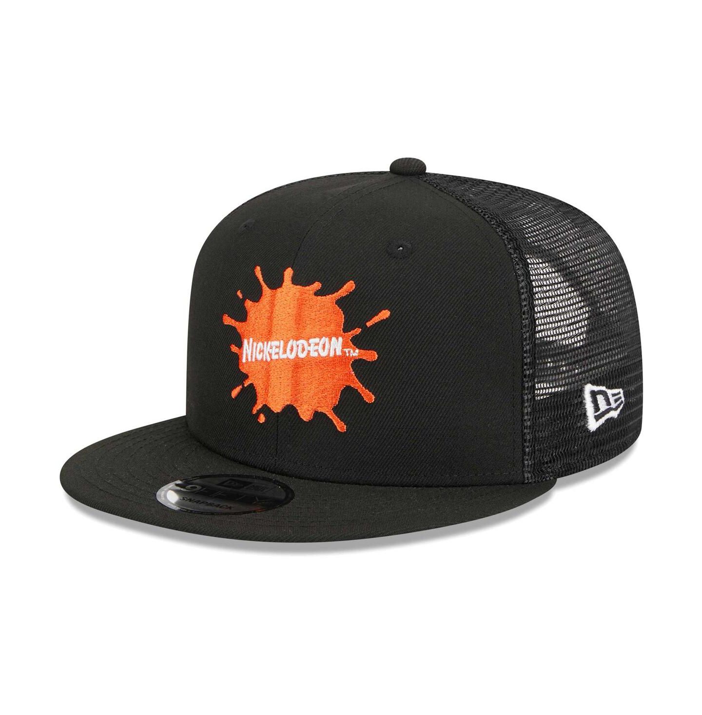 Мужская кепка New Era Black Nickelodeon Splat Trucker 9FIFTY Snapback Hat — фото 1