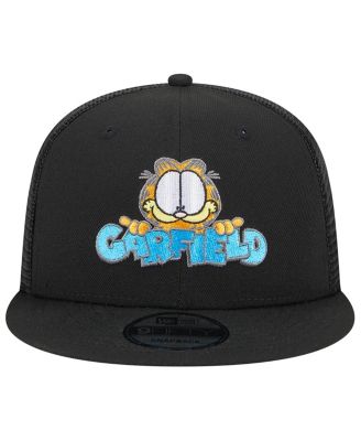 Men's Black Garfield Wordmark Trucker 9FIFTY Snapback Hat